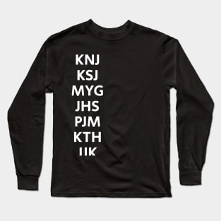 Bang tan name chant KPOP black Long Sleeve T-Shirt